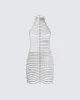 Drea Pearl Chain Mini Dress sold by Finesse