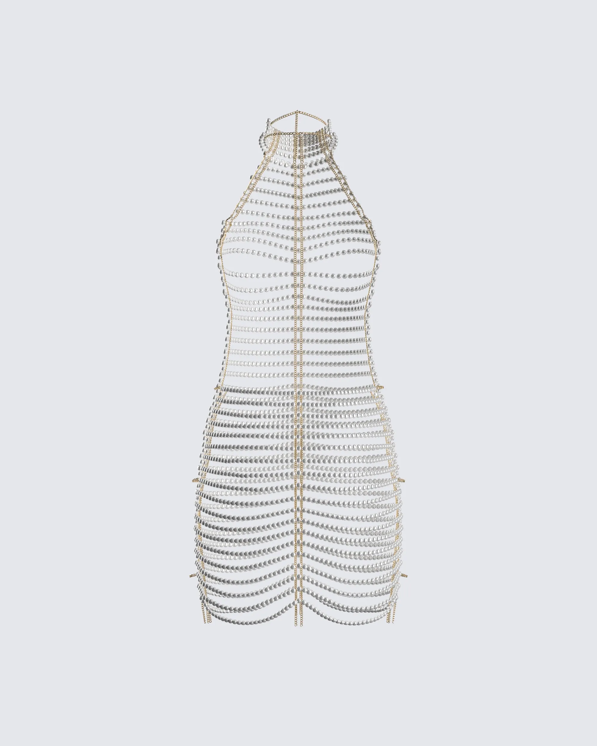 Drea Pearl Chain Mini Dress sold by Finesse product image thumbnail 3