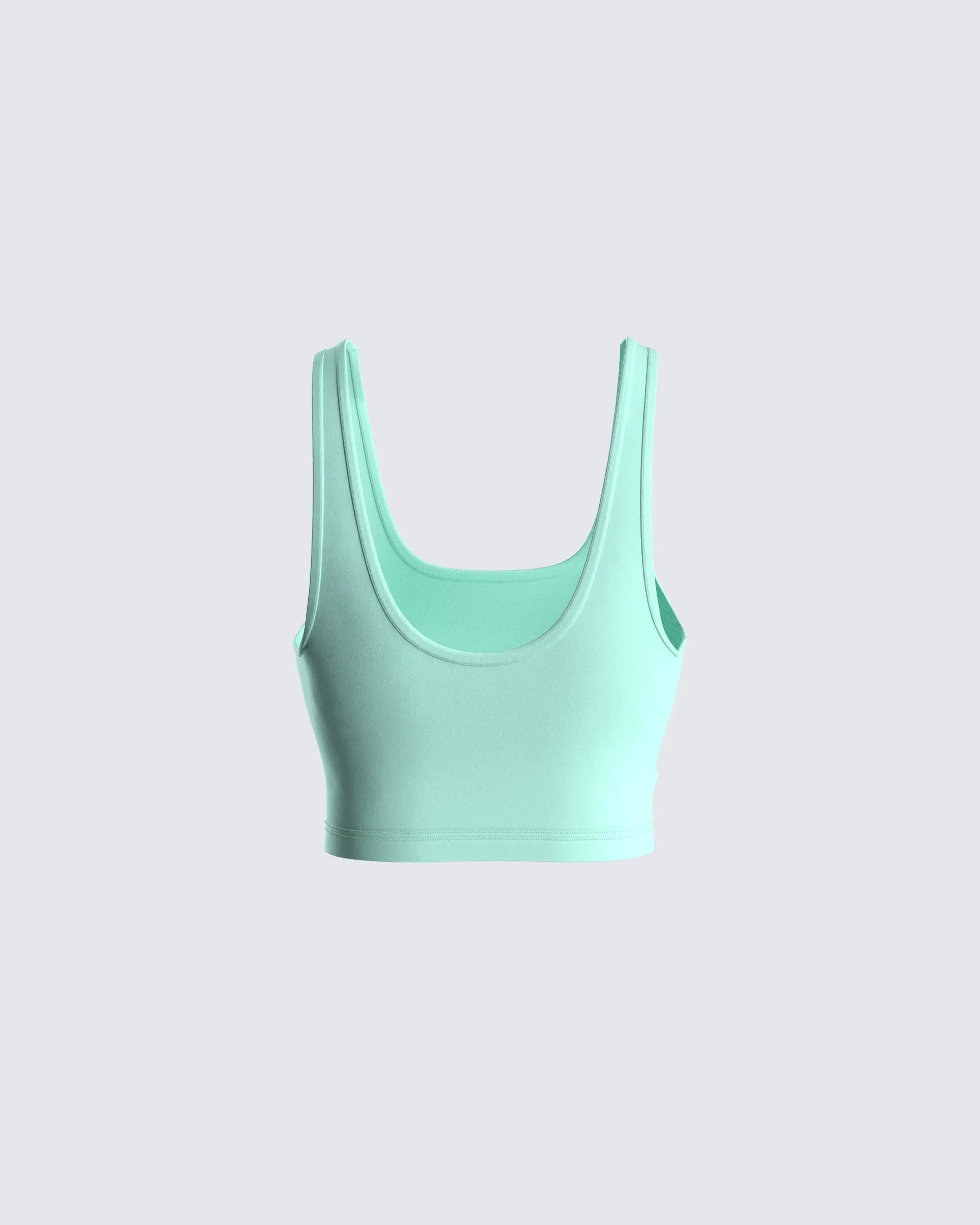 Julian Mint Cropped Tank Top sold by Finesse product image thumbnail 3