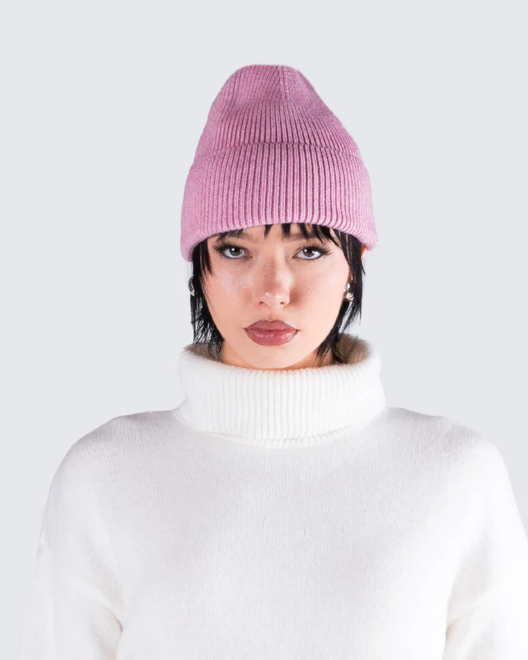 Molly Pink Ribbed Beanie sold by Finesse product image thumbnail 4