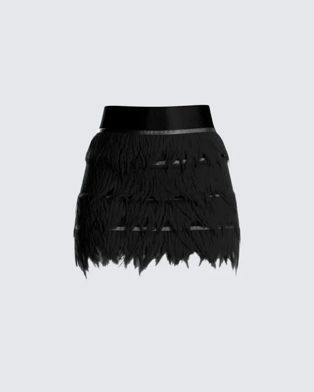 Kacey Black Mini Skirt sold by Finesse