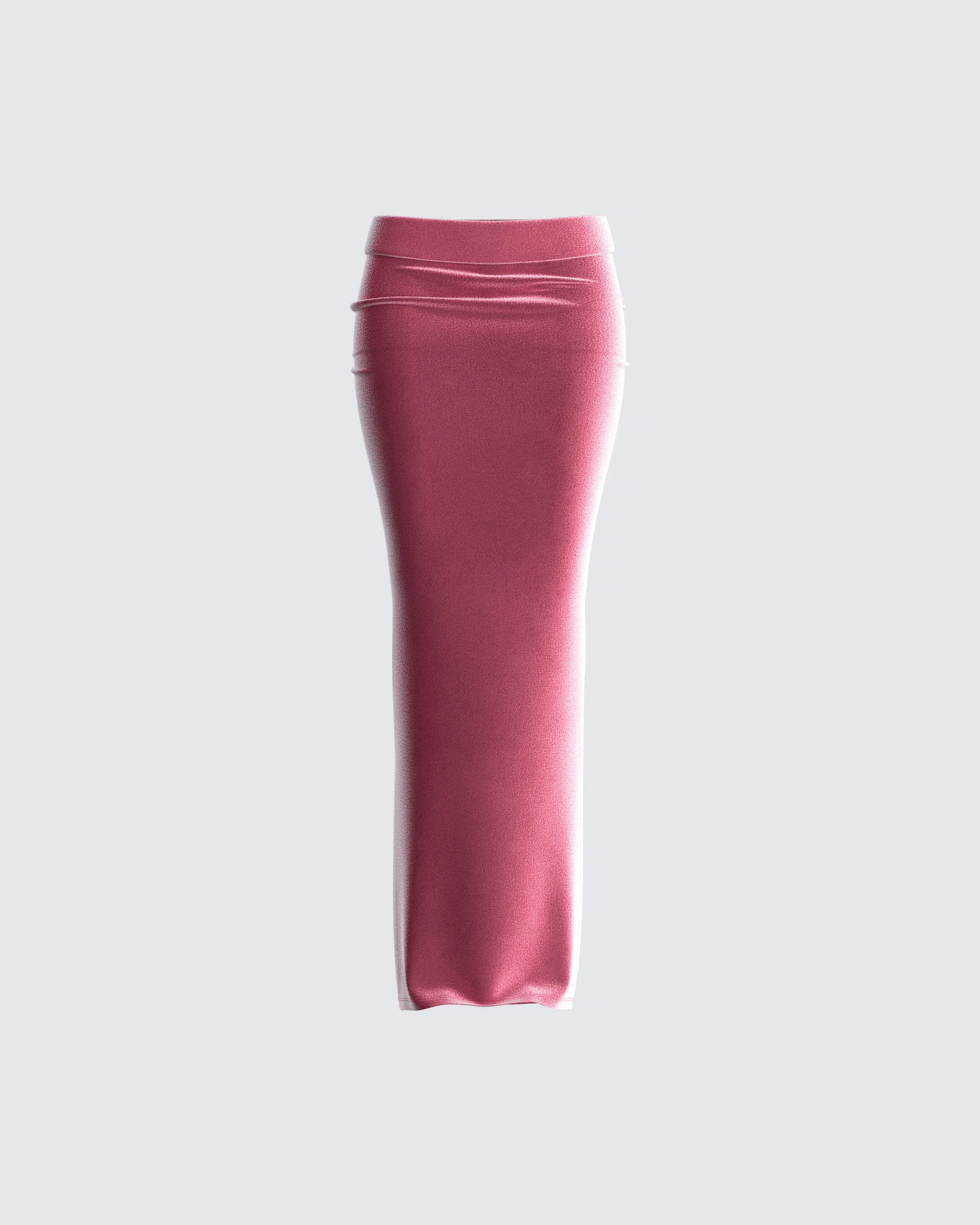 Ayla Pink Velvet Maxi Skirt sold by Finesse