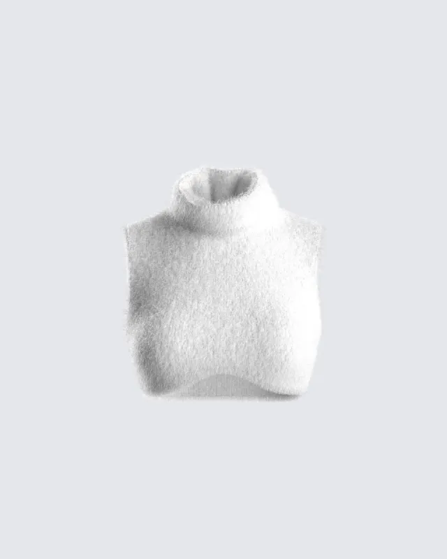Beckett White Cropped Knit Top sold by Finesse