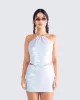 Courtney Blue Sequin Top sold by Finesse