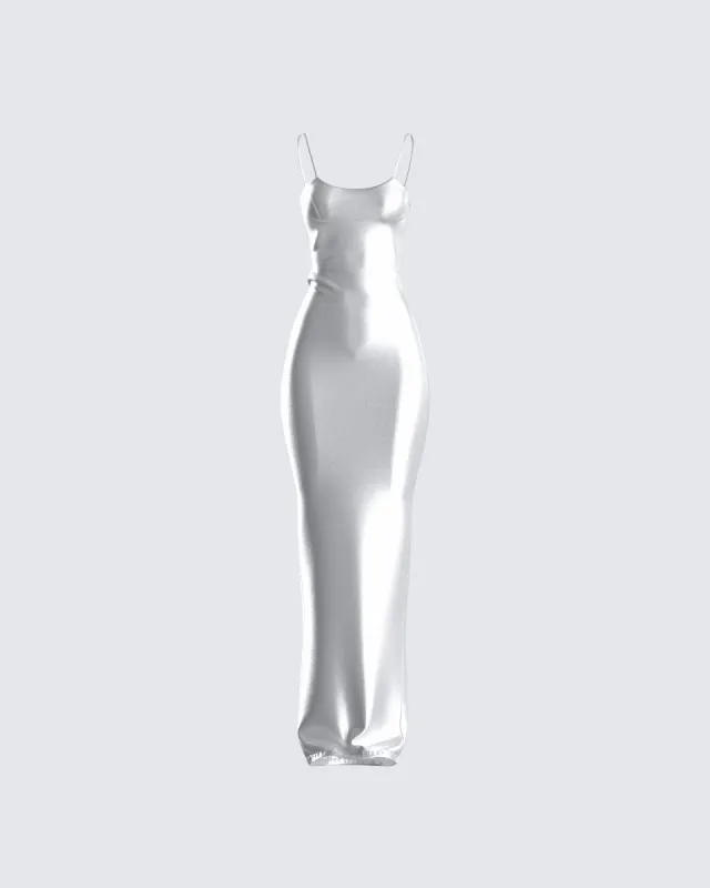 Katrina Metallic Fitted Maxi Dress sold by Finesse