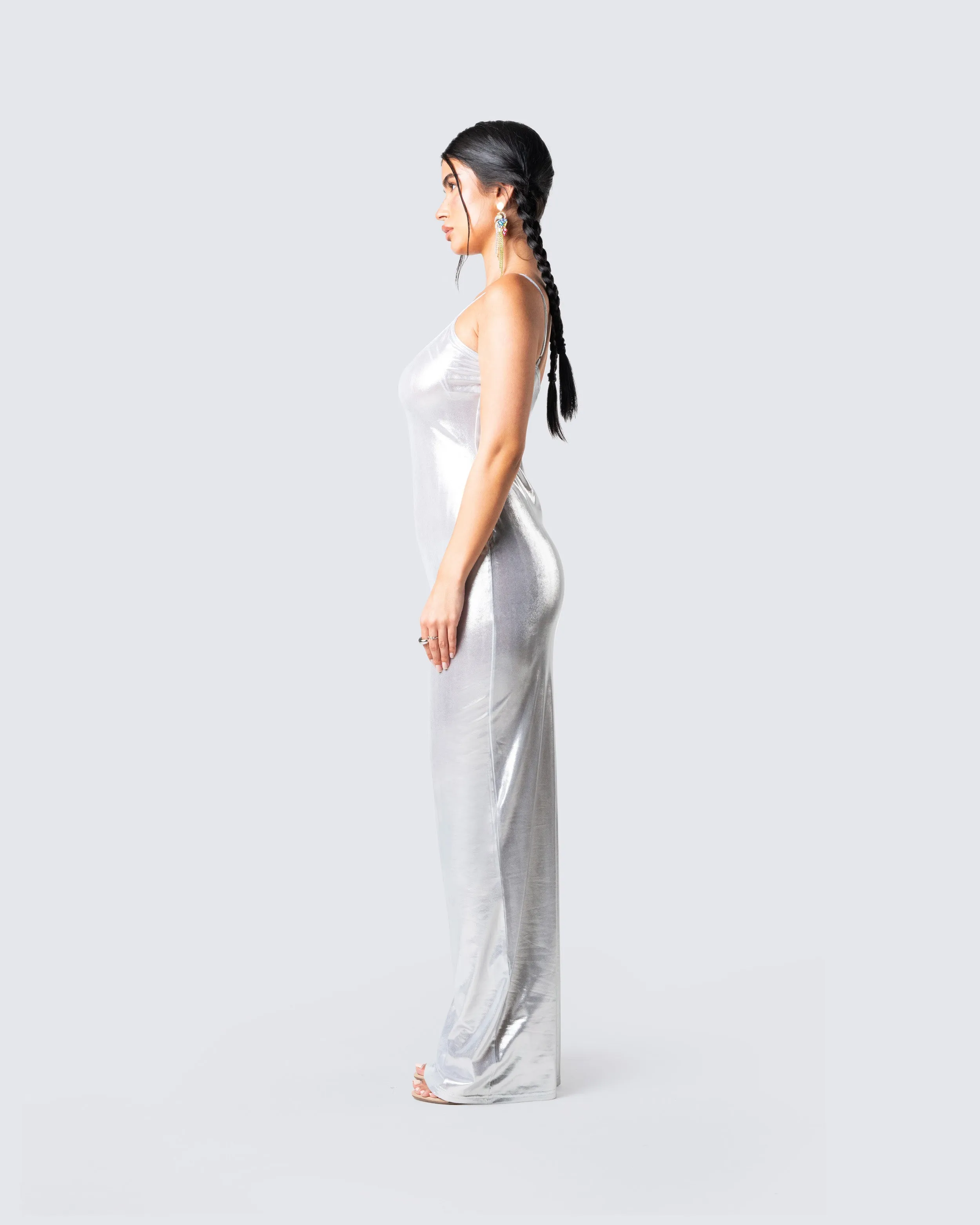 Katrina Metallic Fitted Maxi Dress sold by Finesse product image thumbnail 5