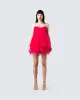 Nelly Hot Pink Tulle Mini Dress sold by Finesse