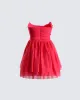 Nelly Hot Pink Tulle Mini Dress sold by Finesse