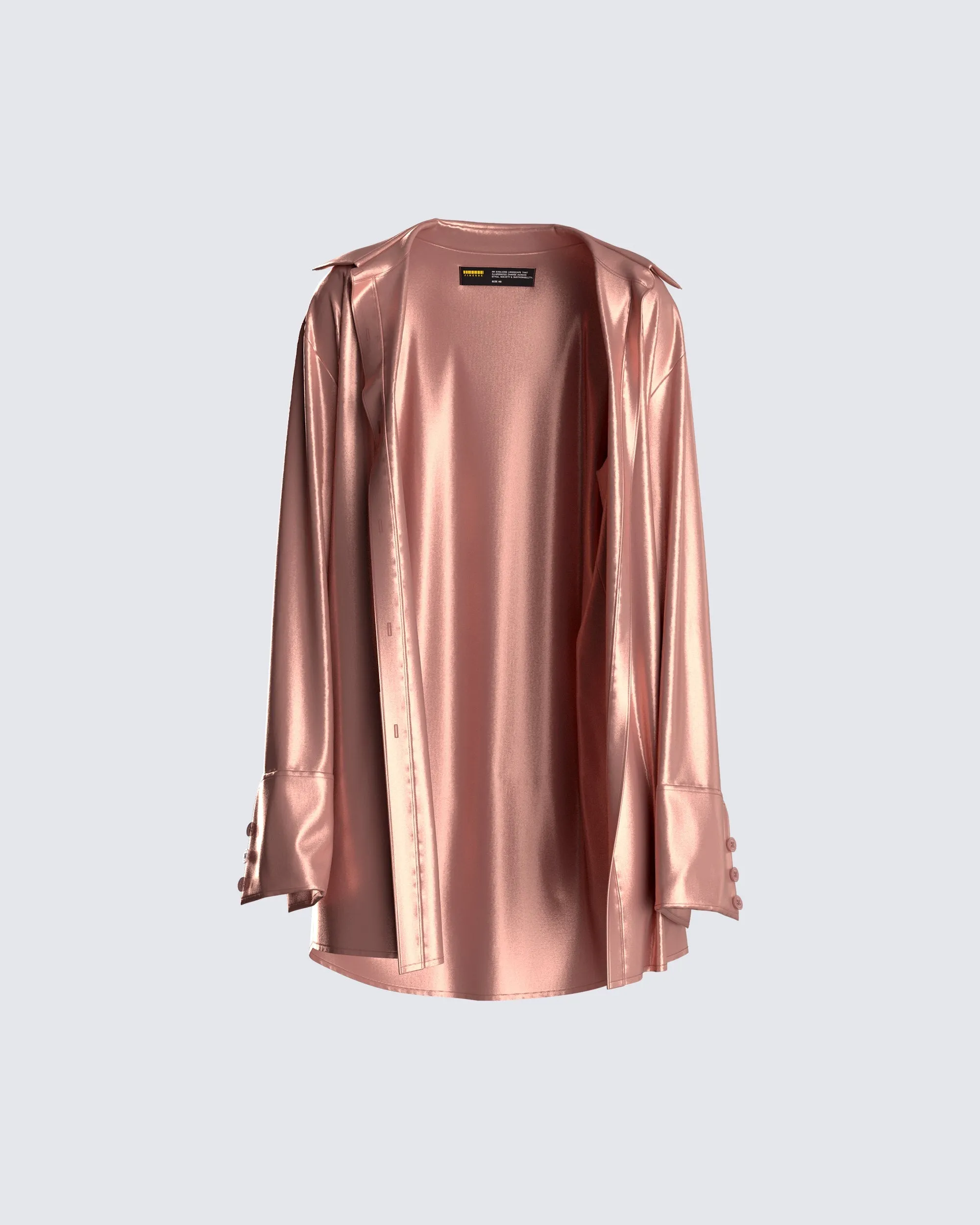 Gracie Satin Shirt sold by Finesse