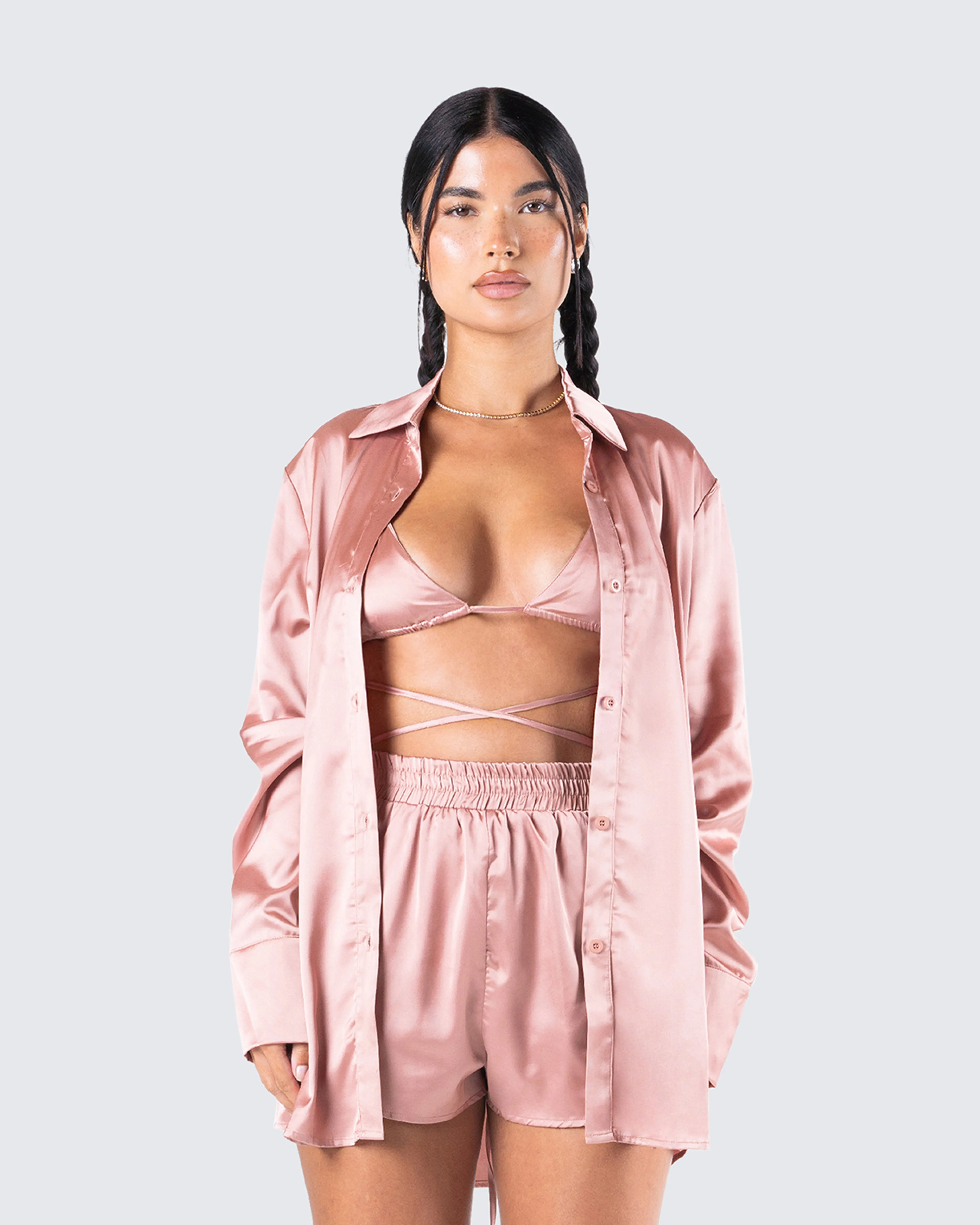 Gracie Satin Shirt sold by Finesse product image thumbnail 4