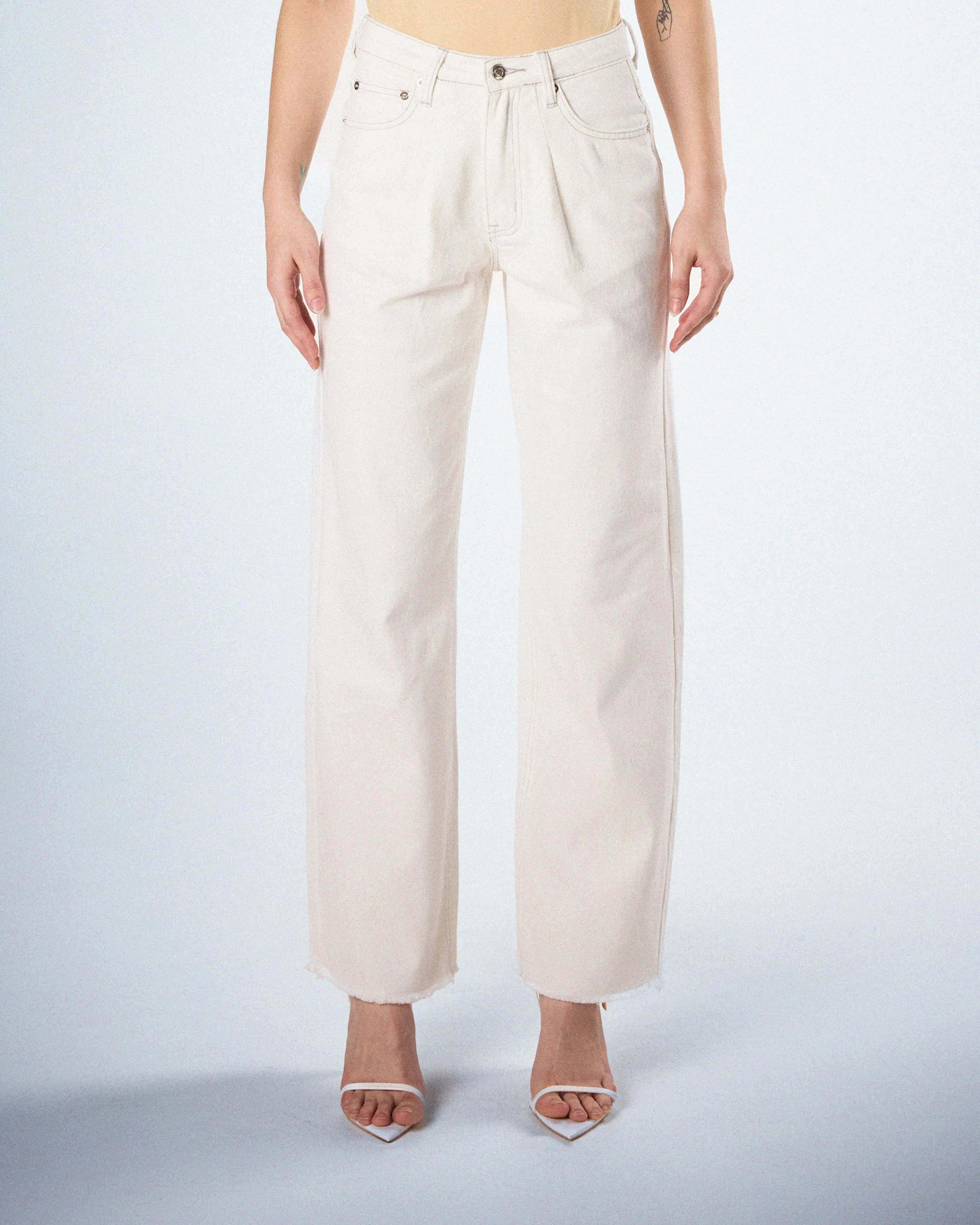 Saga White Frayed Denim Jean sold by Finesse product image thumbnail 4