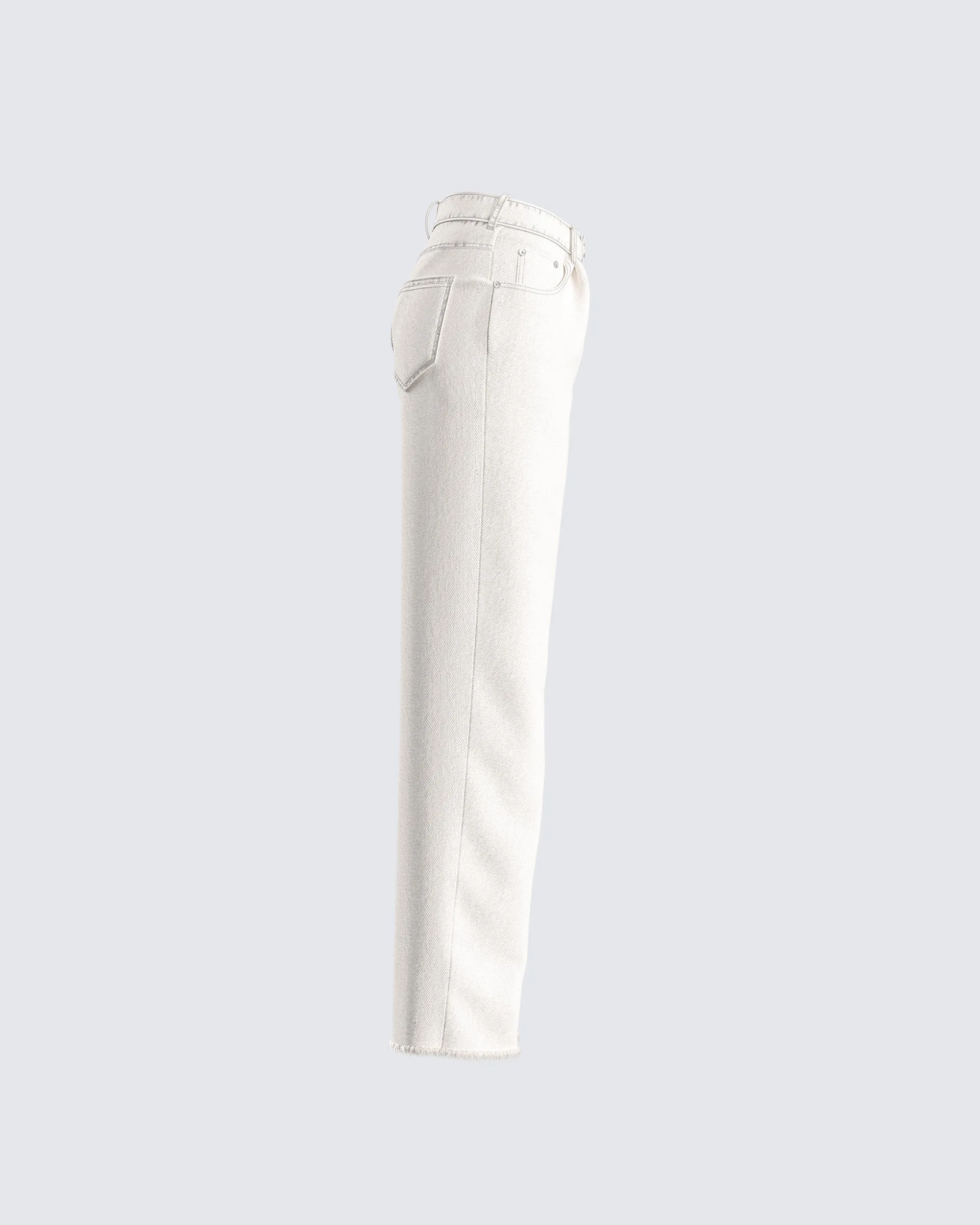 Saga White Frayed Denim Jean sold by Finesse product image thumbnail 2