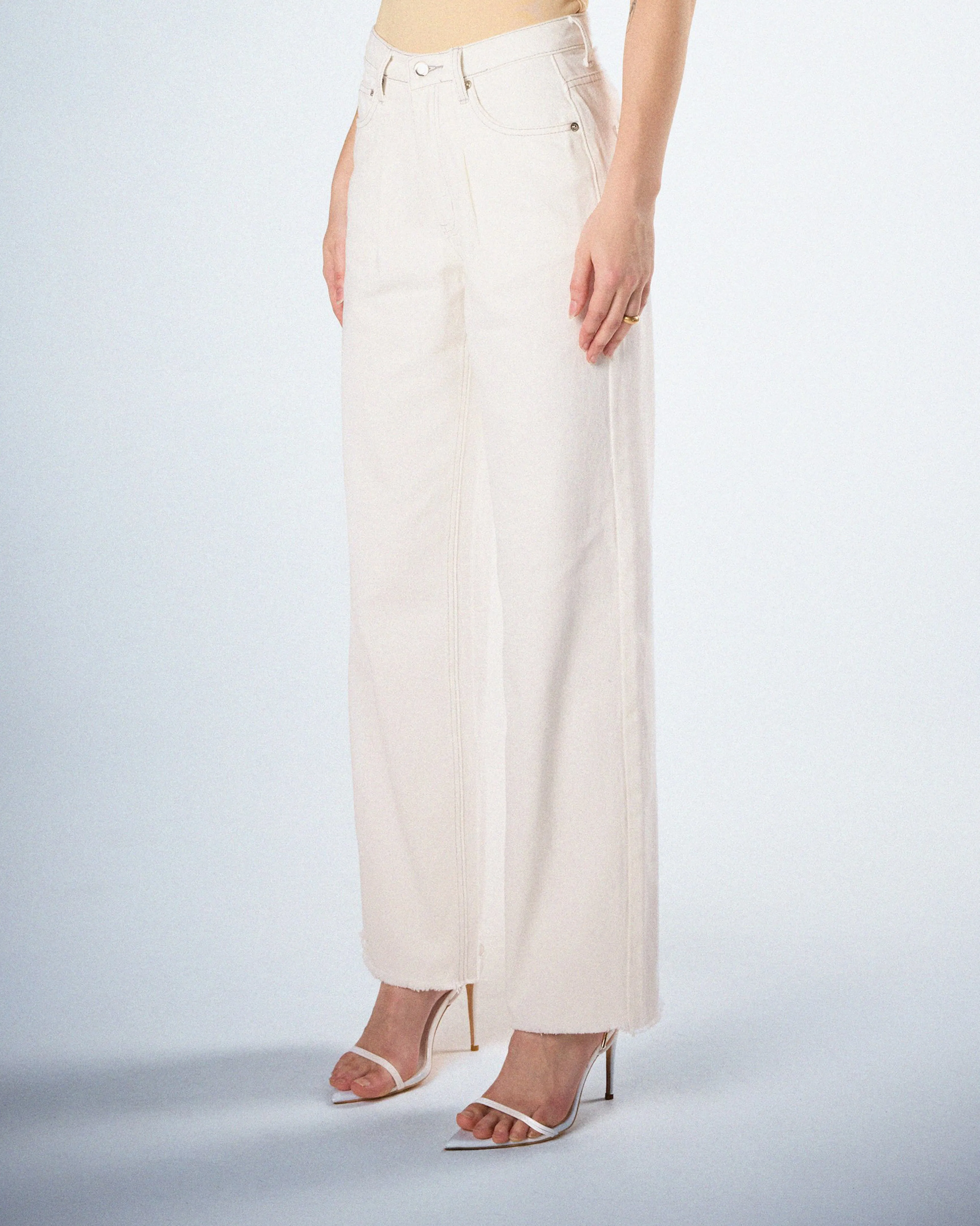 Saga White Frayed Denim Jean sold by Finesse product image thumbnail 5