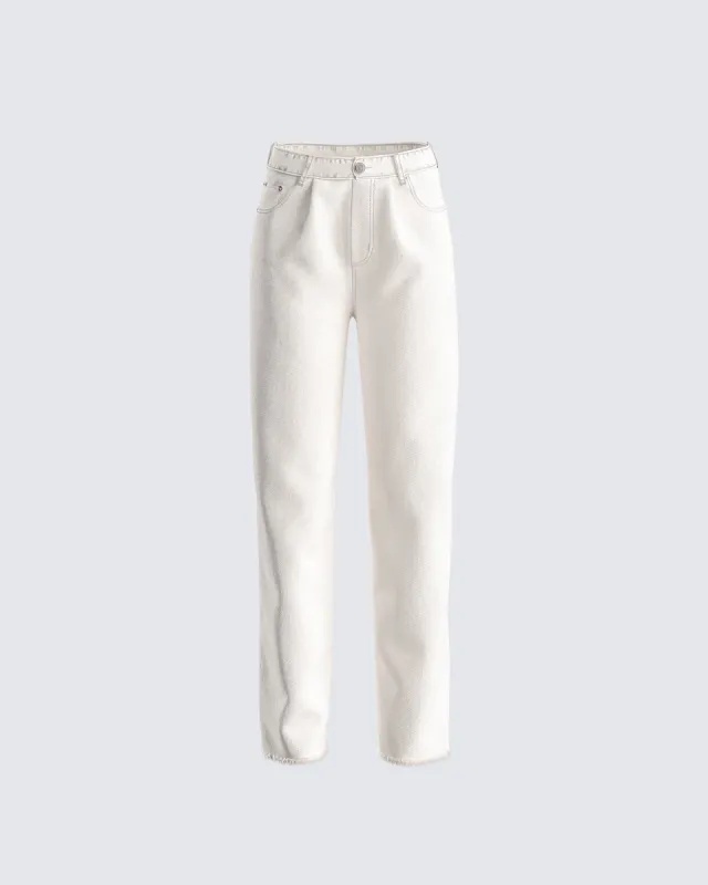Saga White Frayed Denim Jean sold by Finesse
