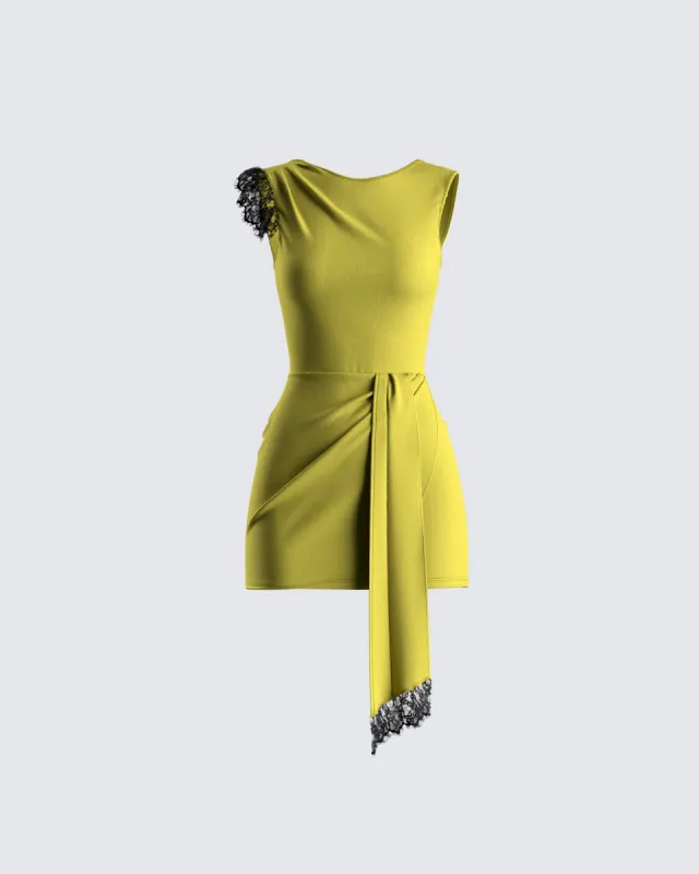 Rebecca Green Jersey Mini Dress sold by Finesse