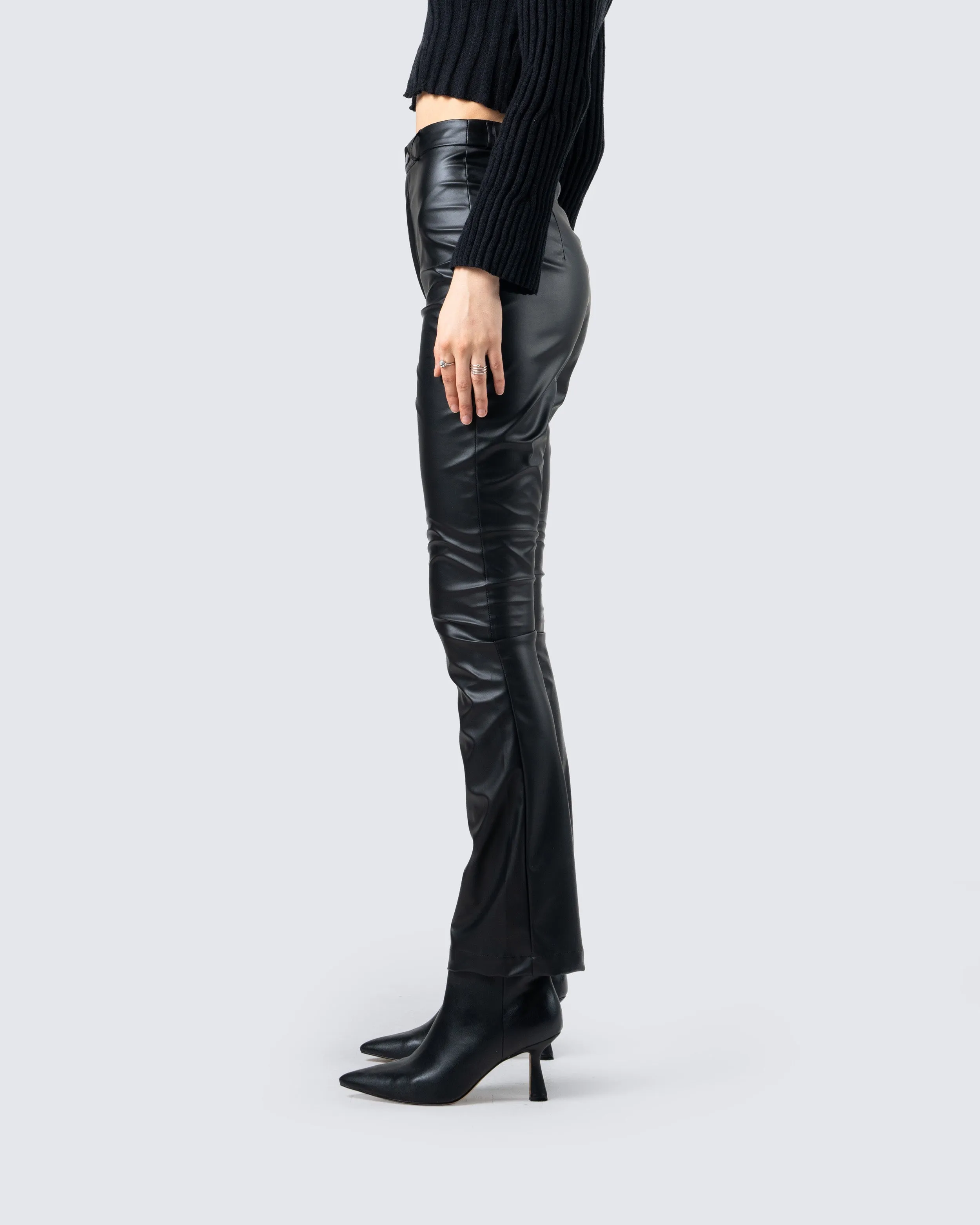Declan Black Vegan Leather Pant sold by Finesse product image thumbnail 5