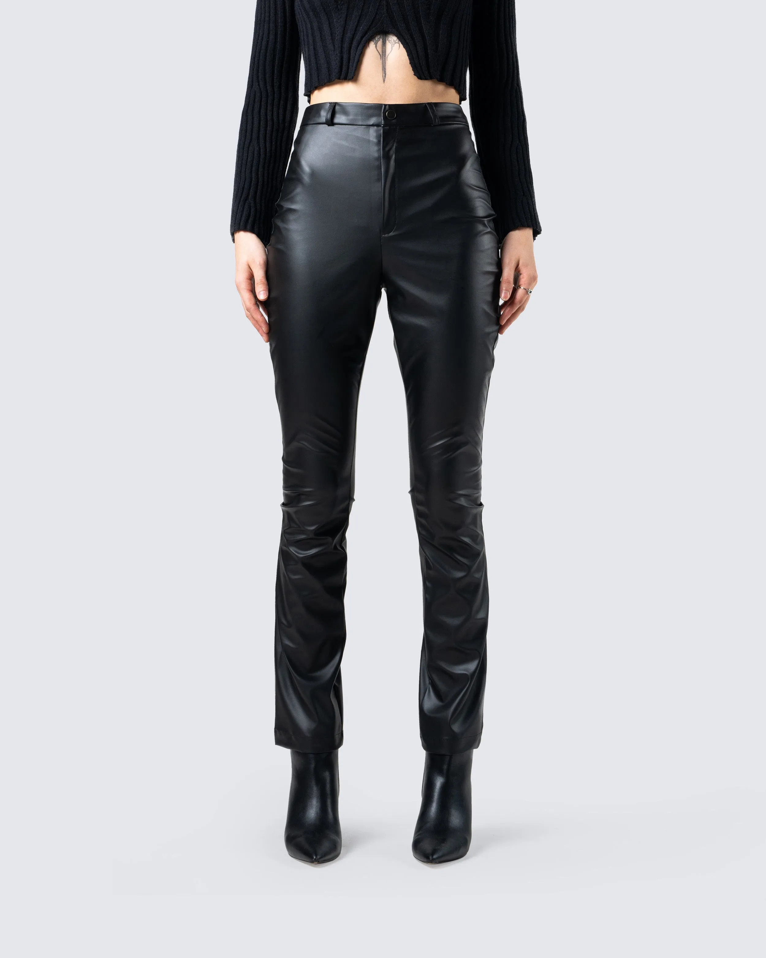 Declan Black Vegan Leather Pant sold by Finesse product image thumbnail 4