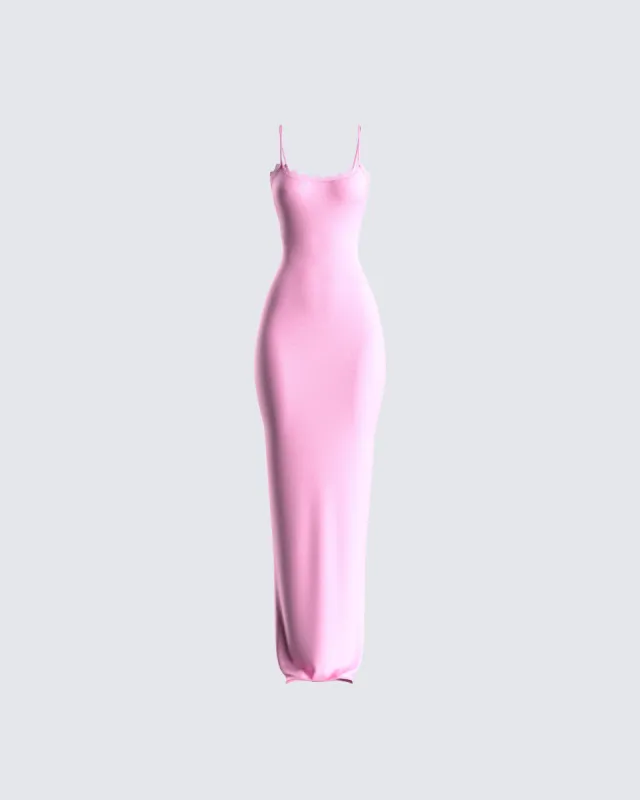 Kayla Pink Fitted Maxi Dress sold by Finesse