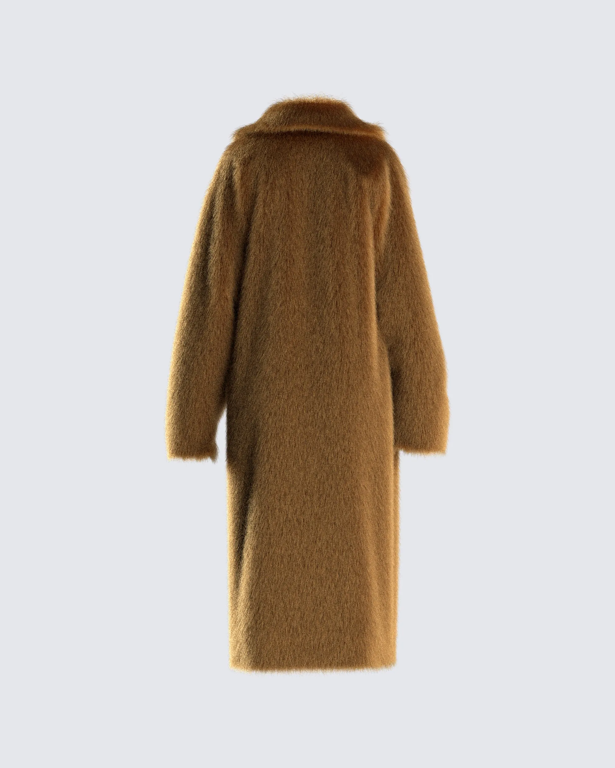 Parker Camel Vegan Fur Coat sold by Finesse product image thumbnail 3
