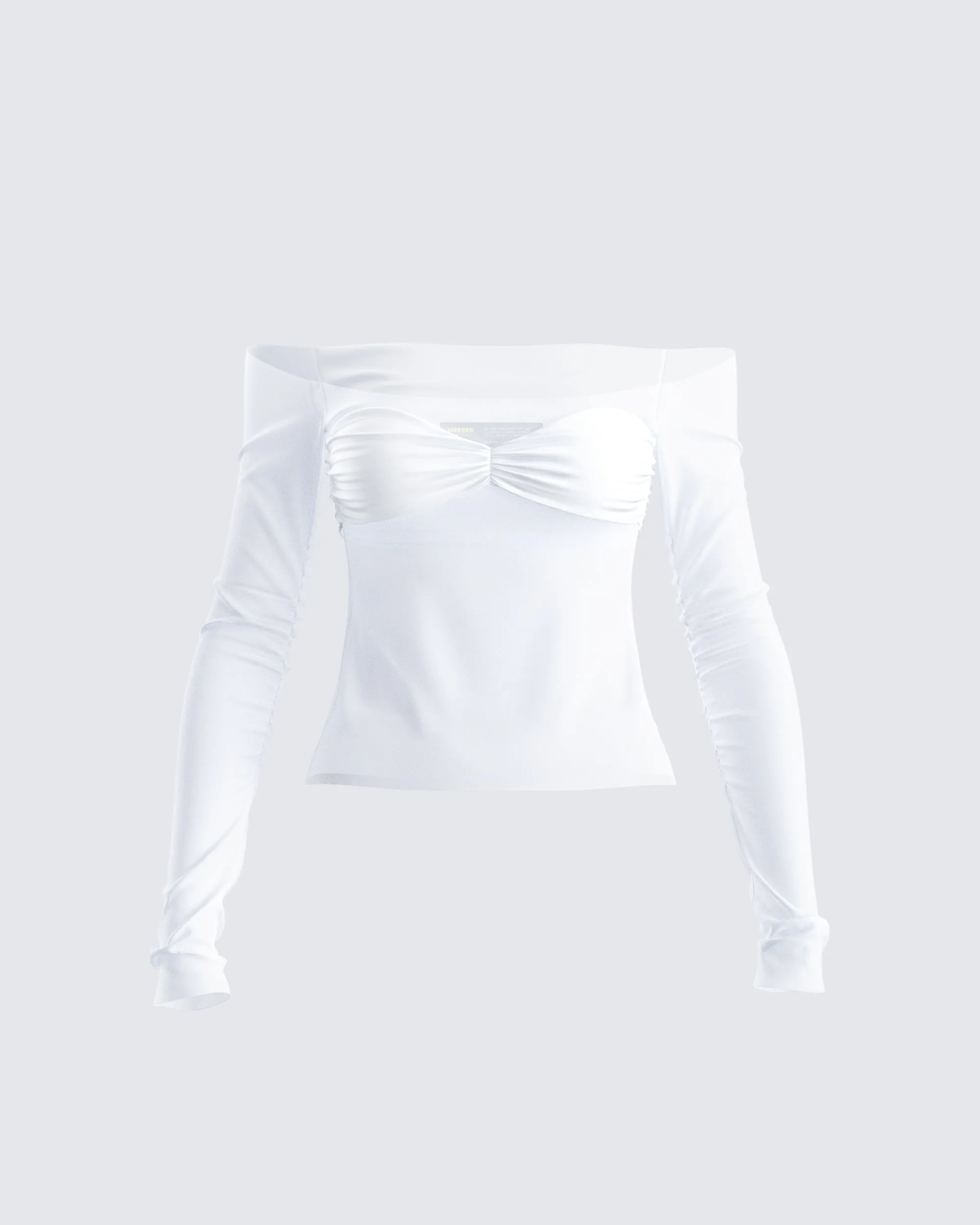 Theo White Sheer Knit Top sold by Finesse