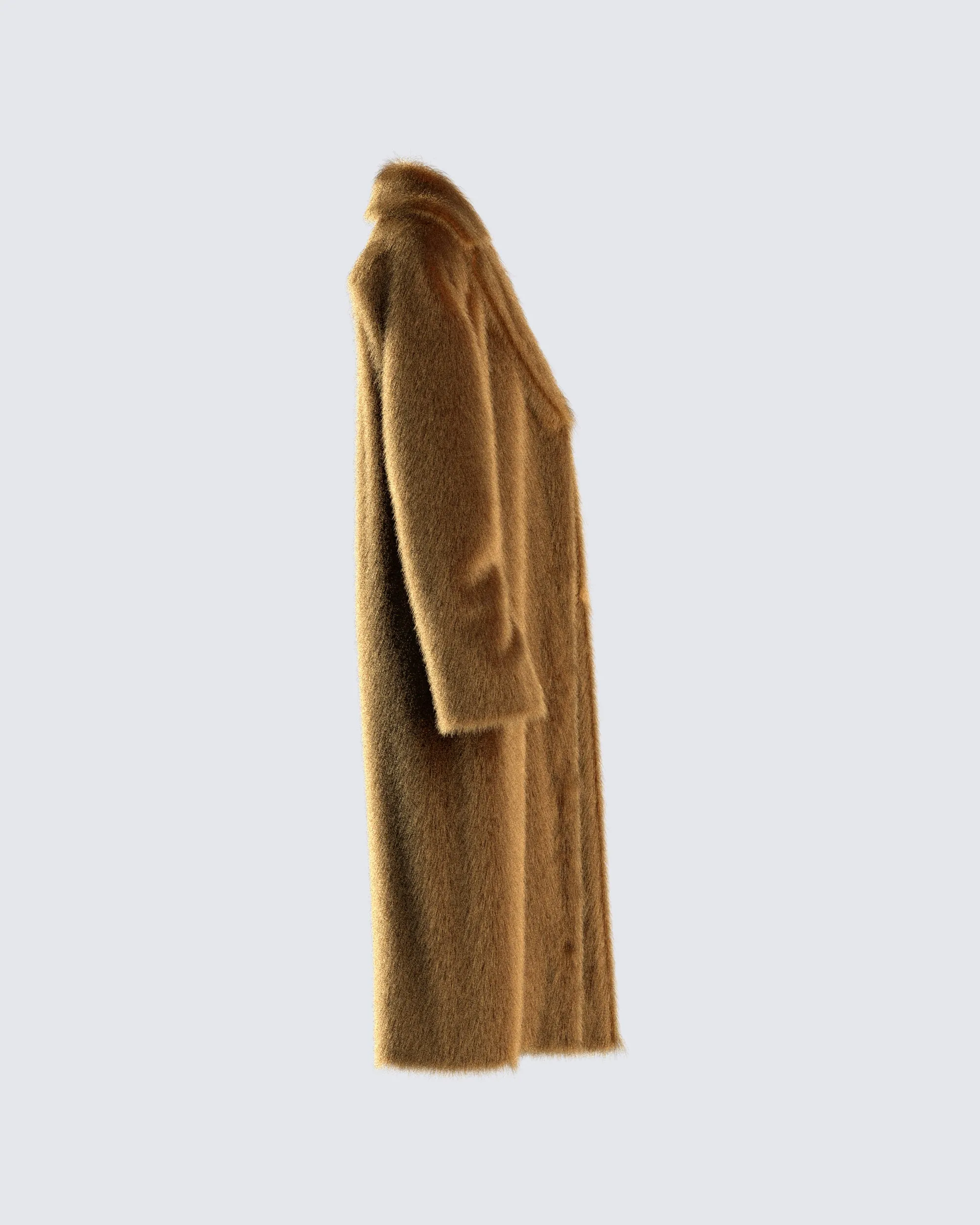 Parker Camel Vegan Fur Coat sold by Finesse product image thumbnail 2