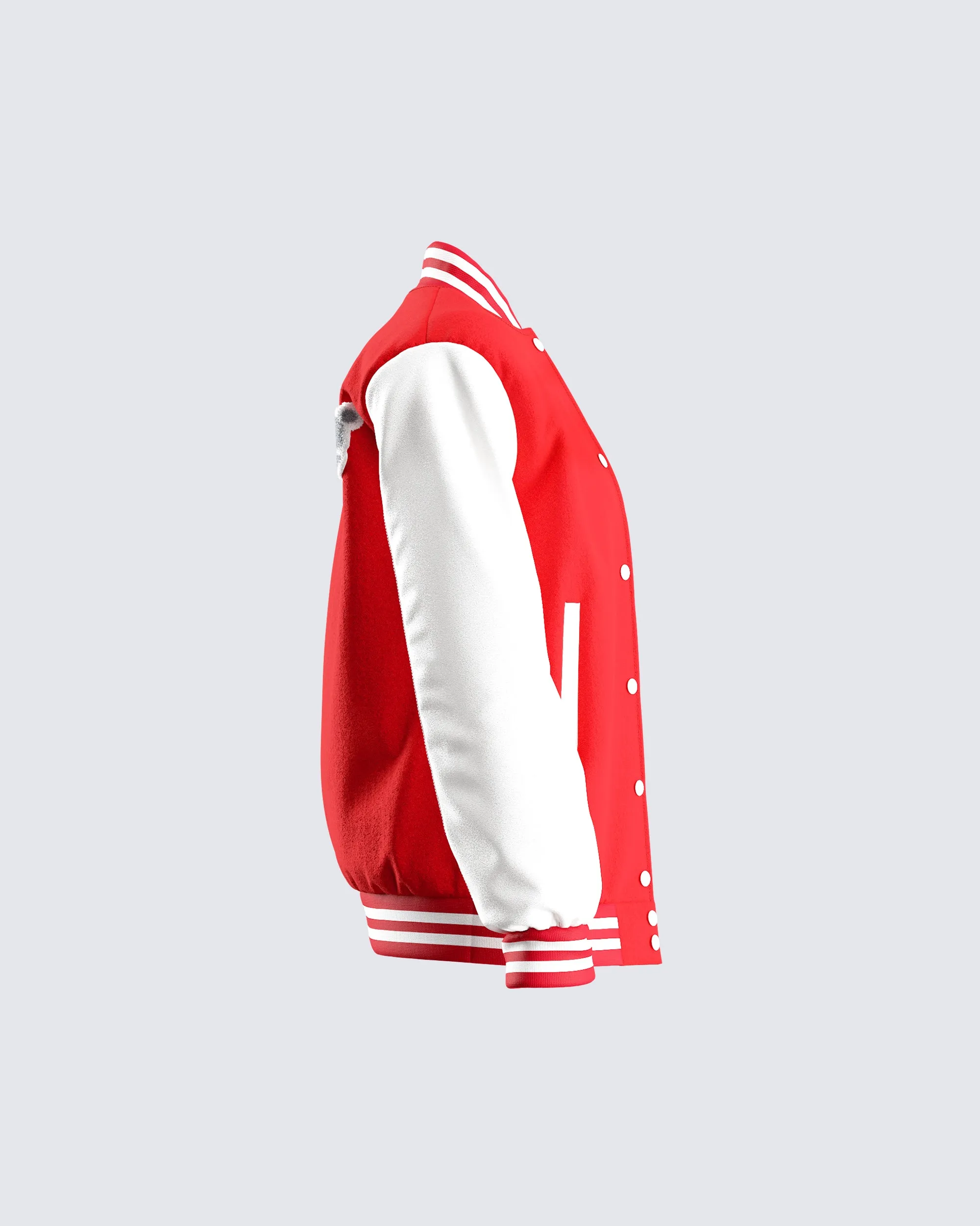 Yai Red Varsity Logo Patch Jacket sold by Finesse product image thumbnail 2