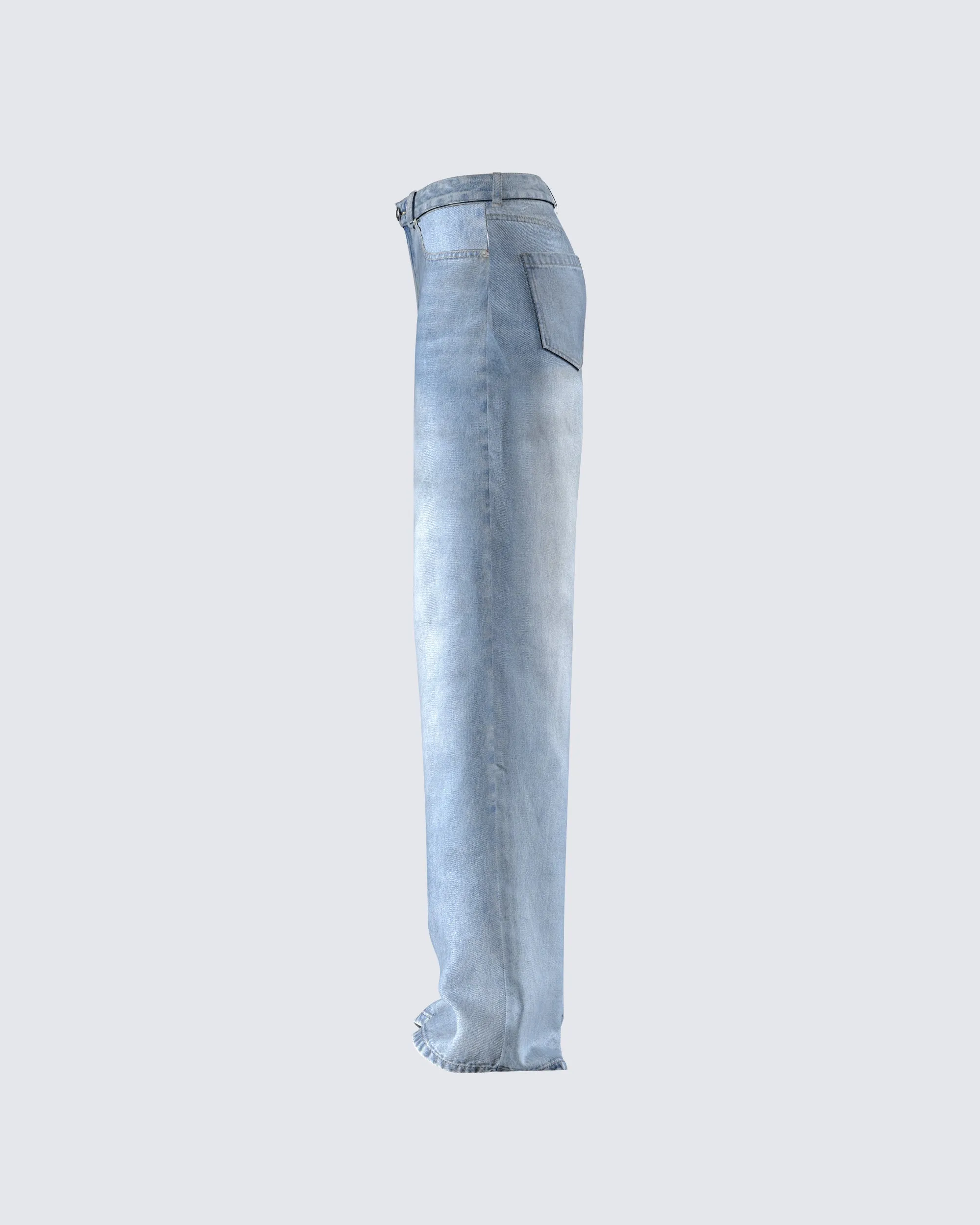 Samia Blue Denim Wide Leg Jeans sold by Finesse product image thumbnail 2