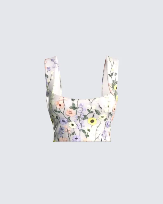 Madelyn Floral Lace Top sold by Finesse