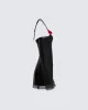Ginny Black Mesh Mini Dress sold by Finesse