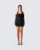 Ginny Black Mesh Mini Dress sold by Finesse