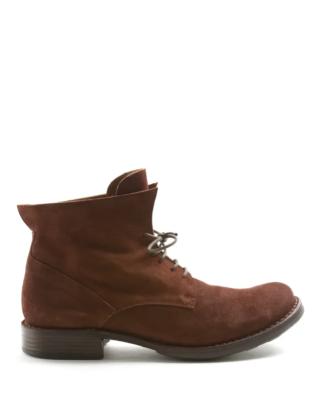 745 Rust Suede Lace-up Boots sold by Fiorentini + Baker