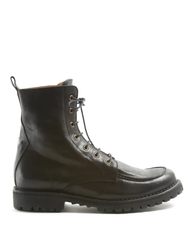 M-EXESS Black Leather Lace-up Boot sold by Fiorentini + Baker