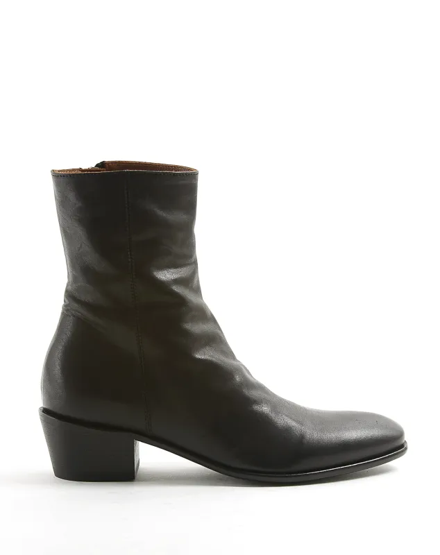 MATT Black Leather Boots sold by Fiorentini + Baker