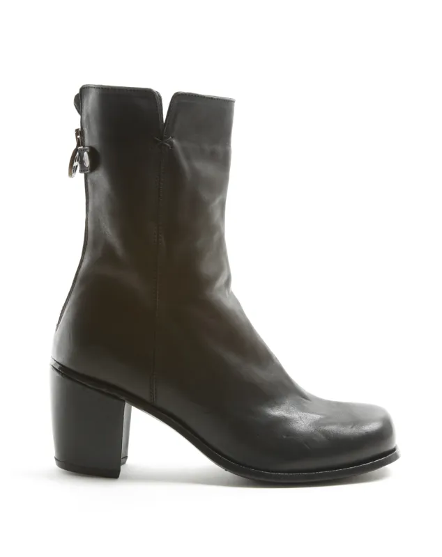 JONI Black Leather Boots sold by Fiorentini + Baker