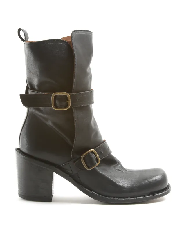 JAZ Black Leather Boots sold by Fiorentini + Baker