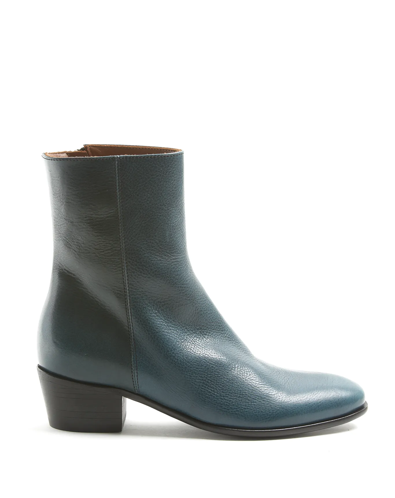 MATT Petrol Leather Boots sold by Fiorentini + Baker