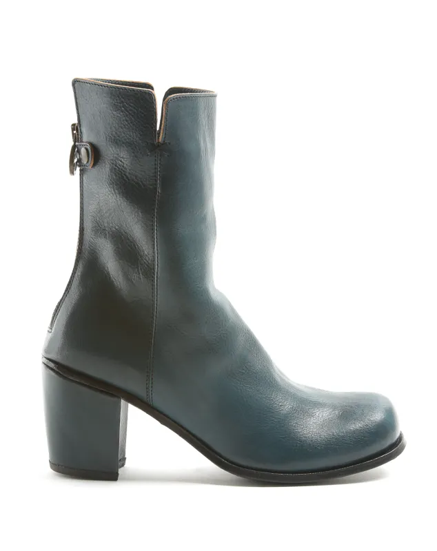 JONI Petrol Leather Boots sold by Fiorentini + Baker