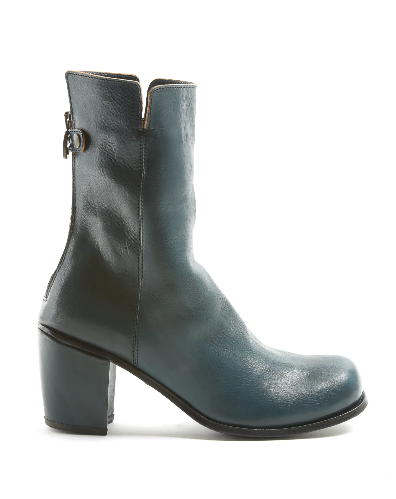 JONI Petrol Leather Boots sold by Fiorentini + Baker