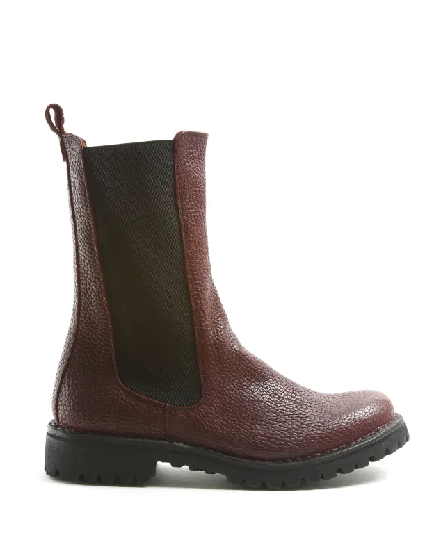 M-EDRA Burgundy Leather Boots made by Fiorentini + Baker