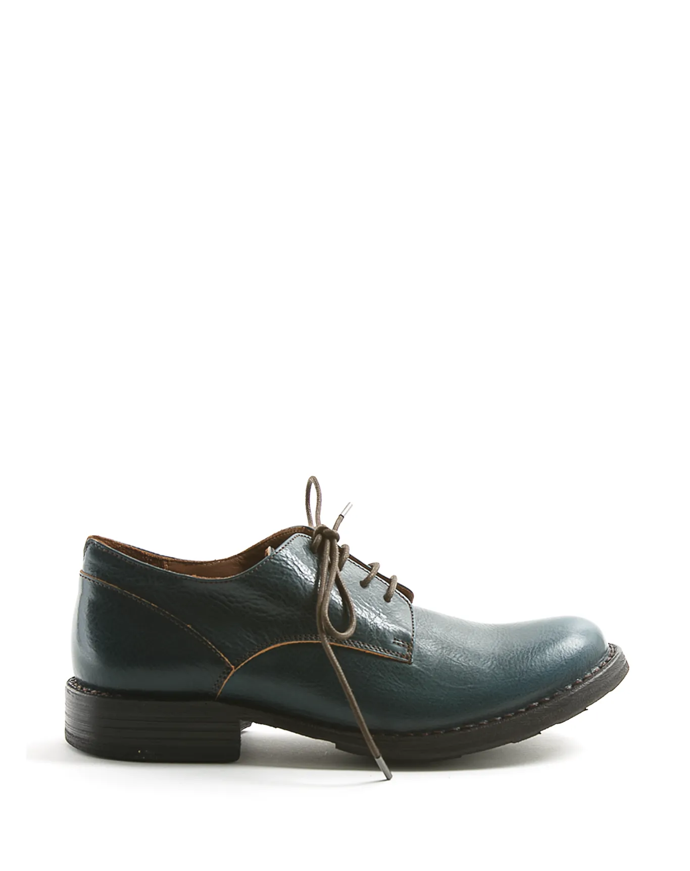 706 Petrol Leather Derby Shoes sold by Fiorentini + Baker