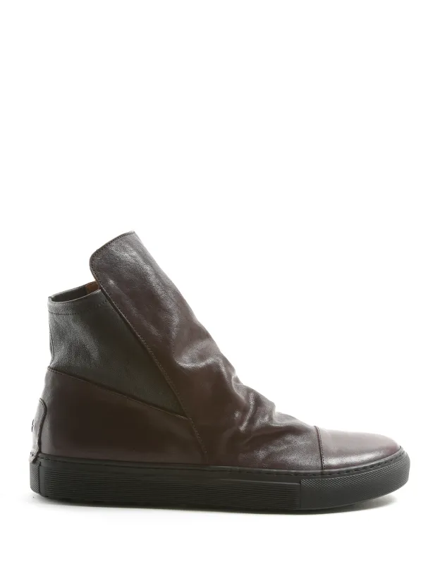 BRET Burgundy Leather Sneaker Boots made by Fiorentini + Baker