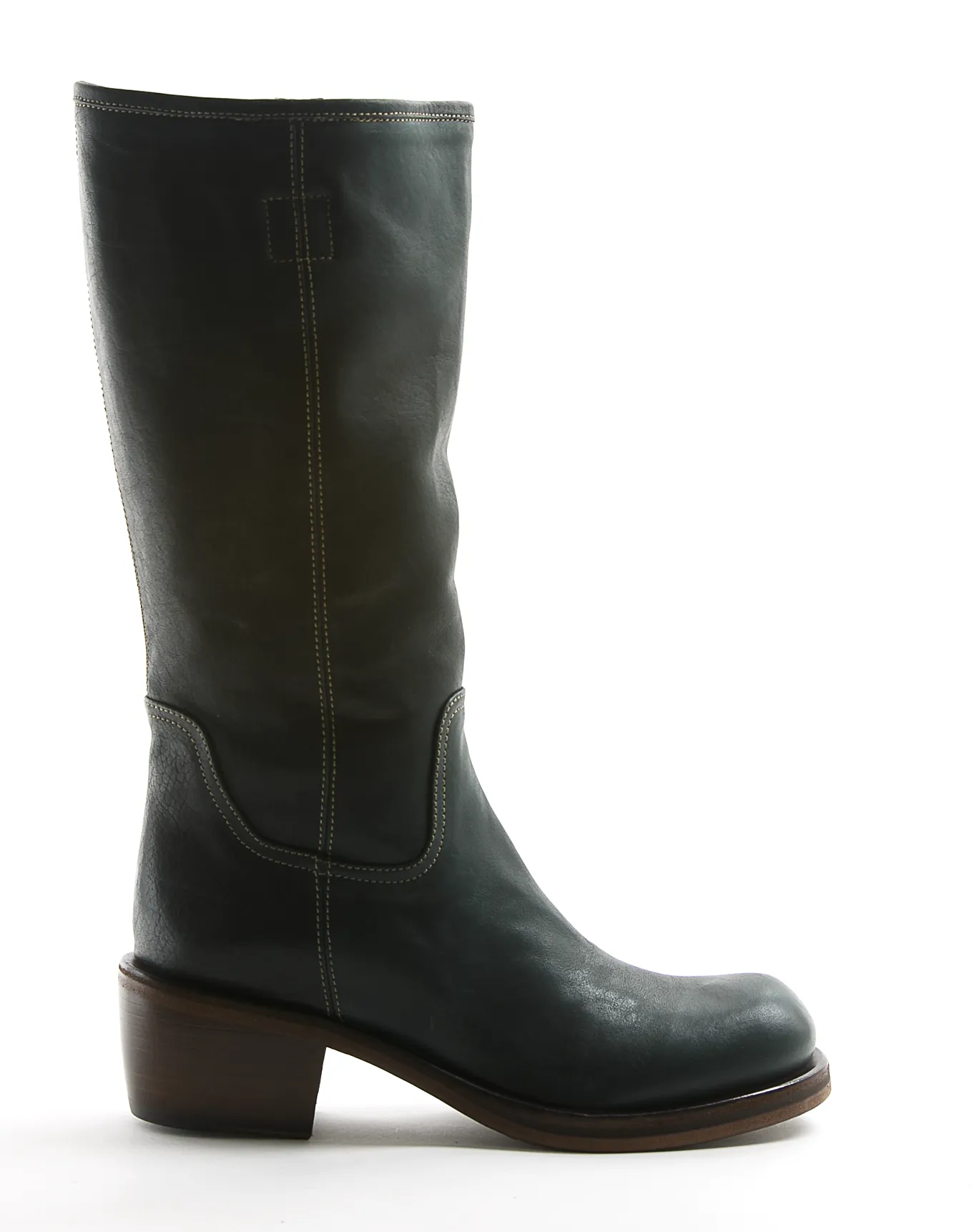 MOLL Green Leather Boots sold by Fiorentini + Baker