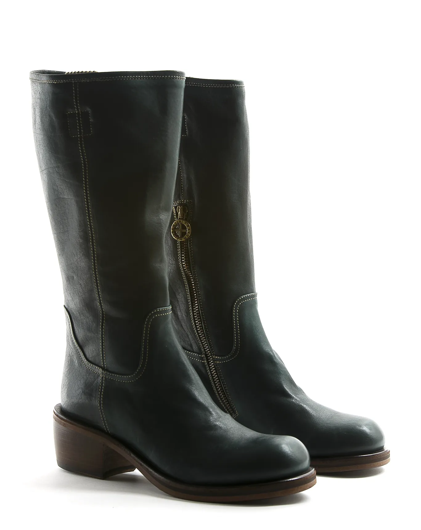 MOLL Green Leather Boots sold by Fiorentini + Baker product image thumbnail 2
