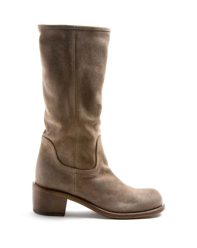 MOLLYS Tobacco Suede Boots sold by Fiorentini + Baker