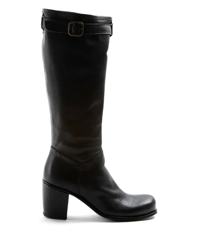 JENNA Black Leather Boots sold by Fiorentini + Baker