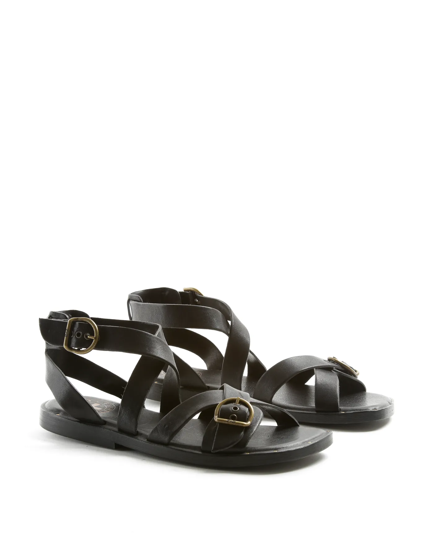 ZIVA Black Leather Sandals sold by Fiorentini + Baker product image thumbnail 2