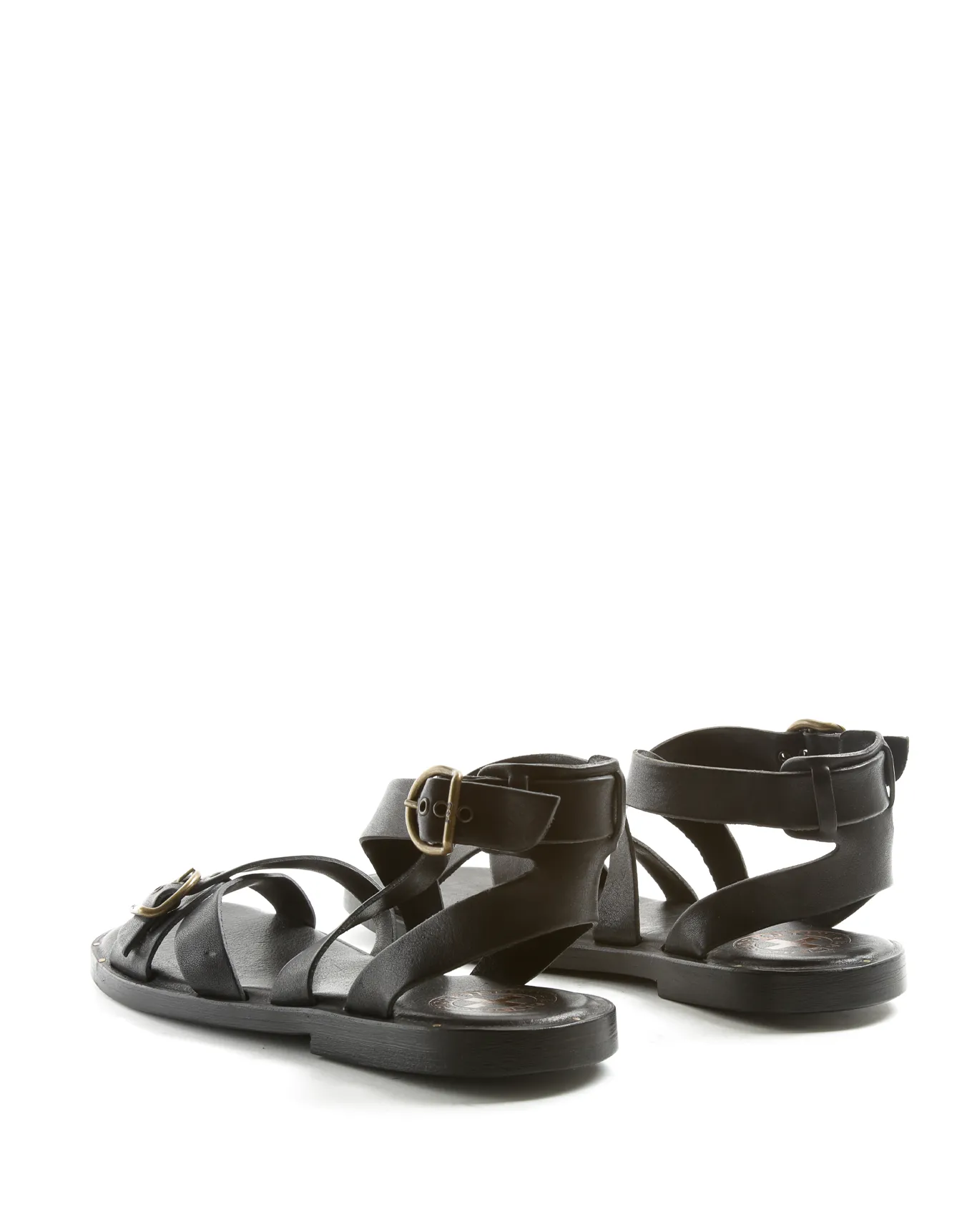 ZIVA Black Leather Sandals sold by Fiorentini + Baker product image thumbnail 3