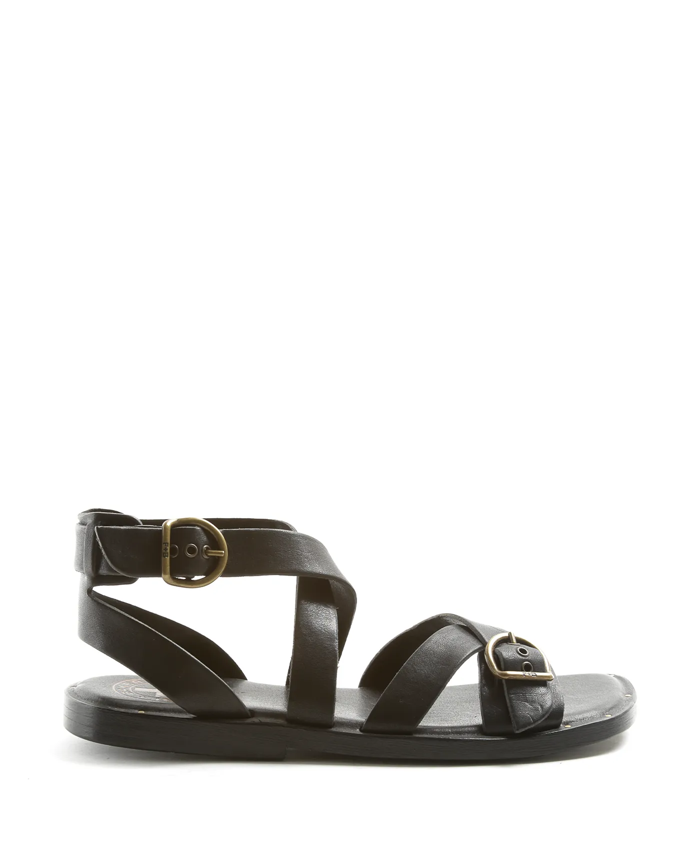 ZIVA Black Leather Sandals sold by Fiorentini + Baker