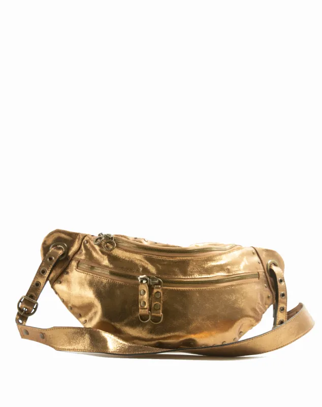 FRA Gold Leather Bag made by Fiorentini + Baker