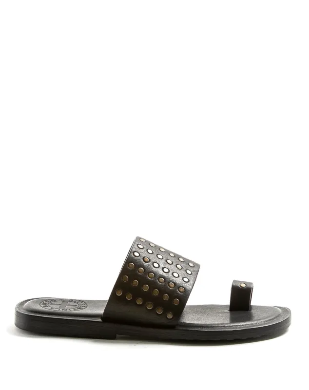 ZATTYS Black Leather Sandals sold by Fiorentini + Baker